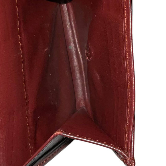 Cartier Burgundy Wine Leather Logo-embossed Coin Purse Mini Wallet - Picture 8 of 13